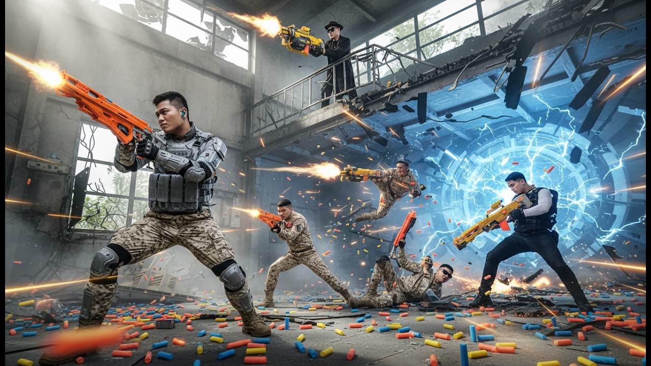 LTT Game Nerf Guns Герой SEAL X проникает в логово преступного синдиката Shadow Syndicate с помощ...