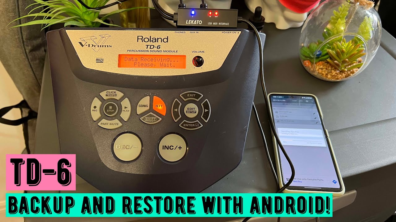 Roland TD-6 Backing Up and Restoring with Android Smartphone - Syx-Lib