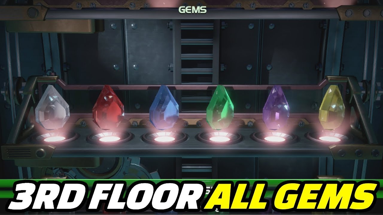 Luigi's Mansion 3 | Third Floor All Gems Location (Hotel Shops)