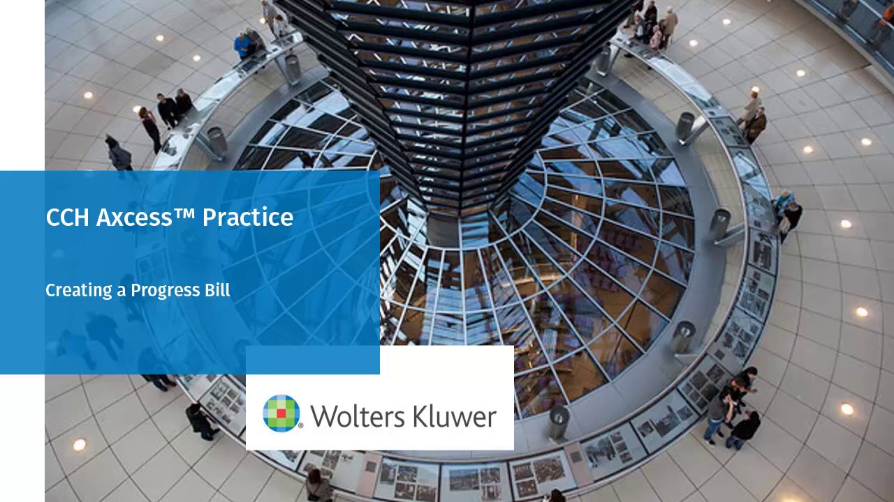 CCH Axcess&trade; Practice: создание счета за выполненный объем работ