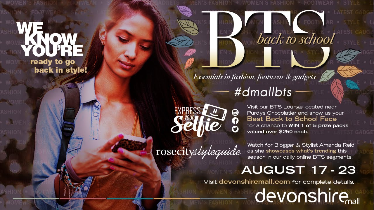 Devonshire Mall's Back to School Tech & Accessories Essentials with Rose City Style Guide