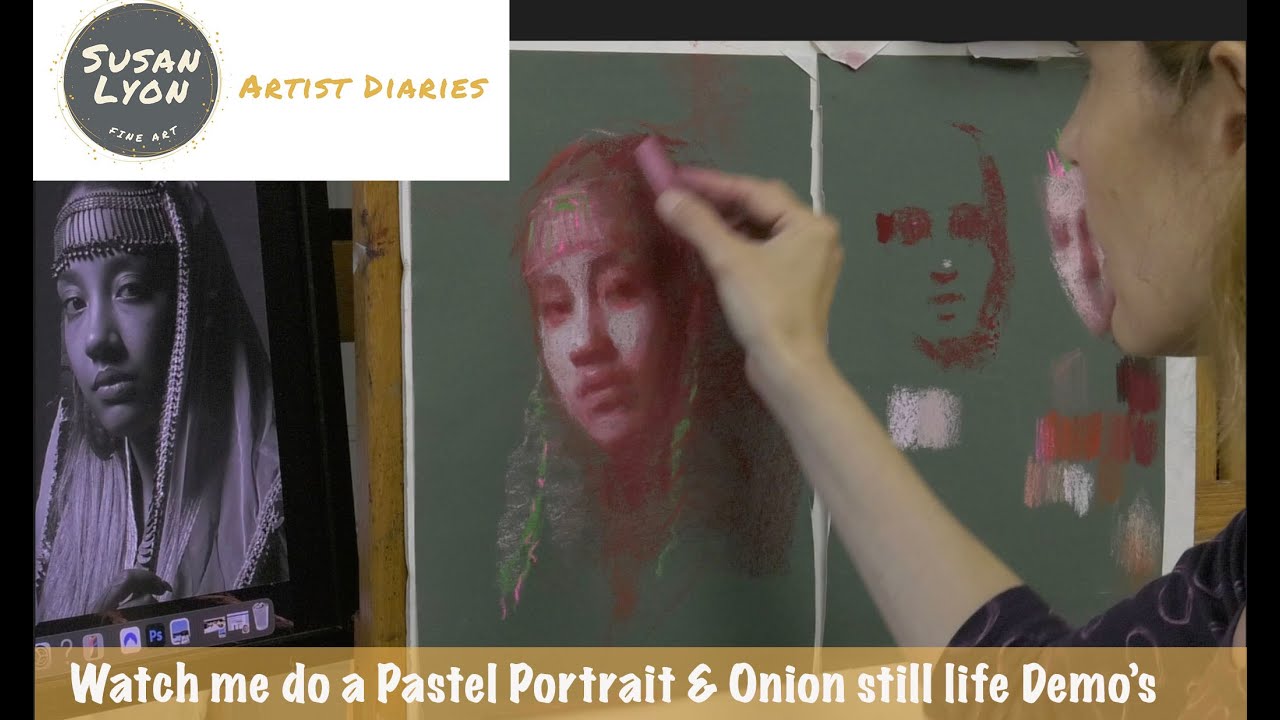 Watch me do a Pastel Portrait & Onion Demo