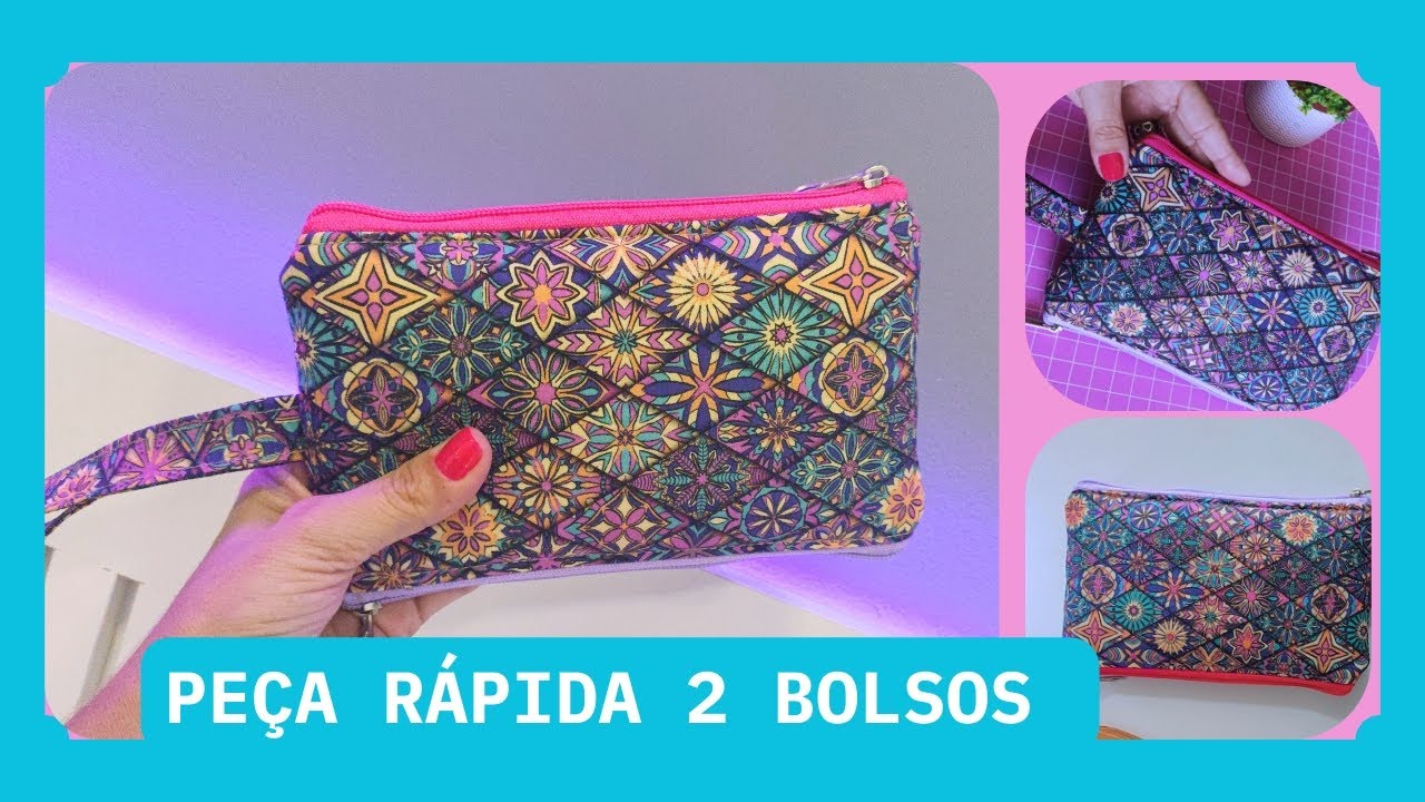 Peça rápida com 2 bolsos . Passo a passo . 