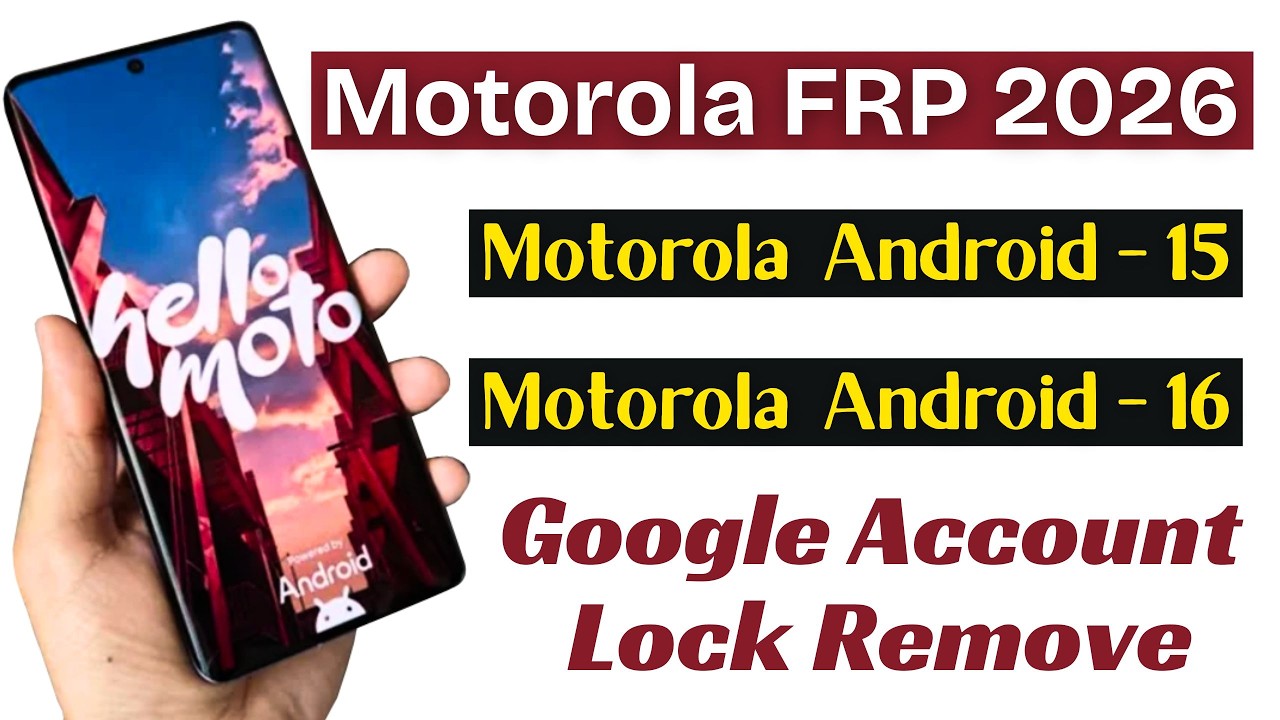 All Motorola Android 15/ Android 16 Frp Unlock (Google Account Bypass) - New Toll 2026