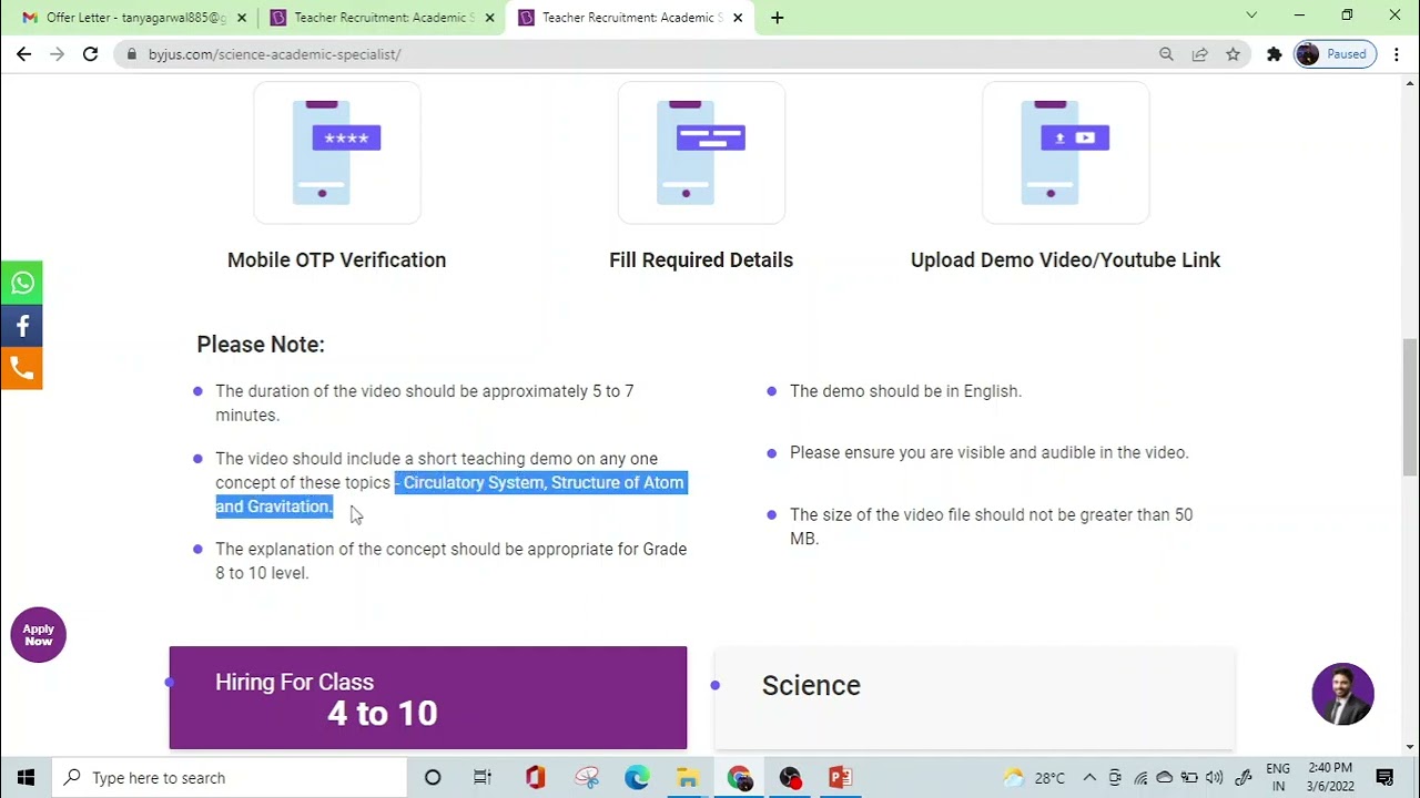 How to apply for Academic Specialist position | Byju's | in English #byjus #academic #wfh