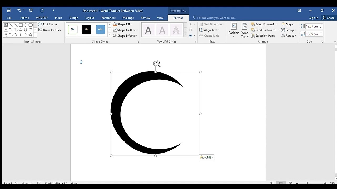 Logo created by Ms Word