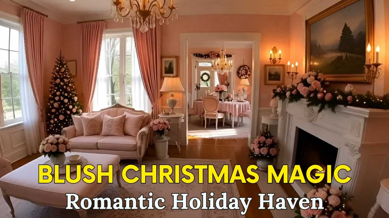 Step Into a Blush Rose Christmas 🎄 The Most Romantic Shabby Chic Home Ever