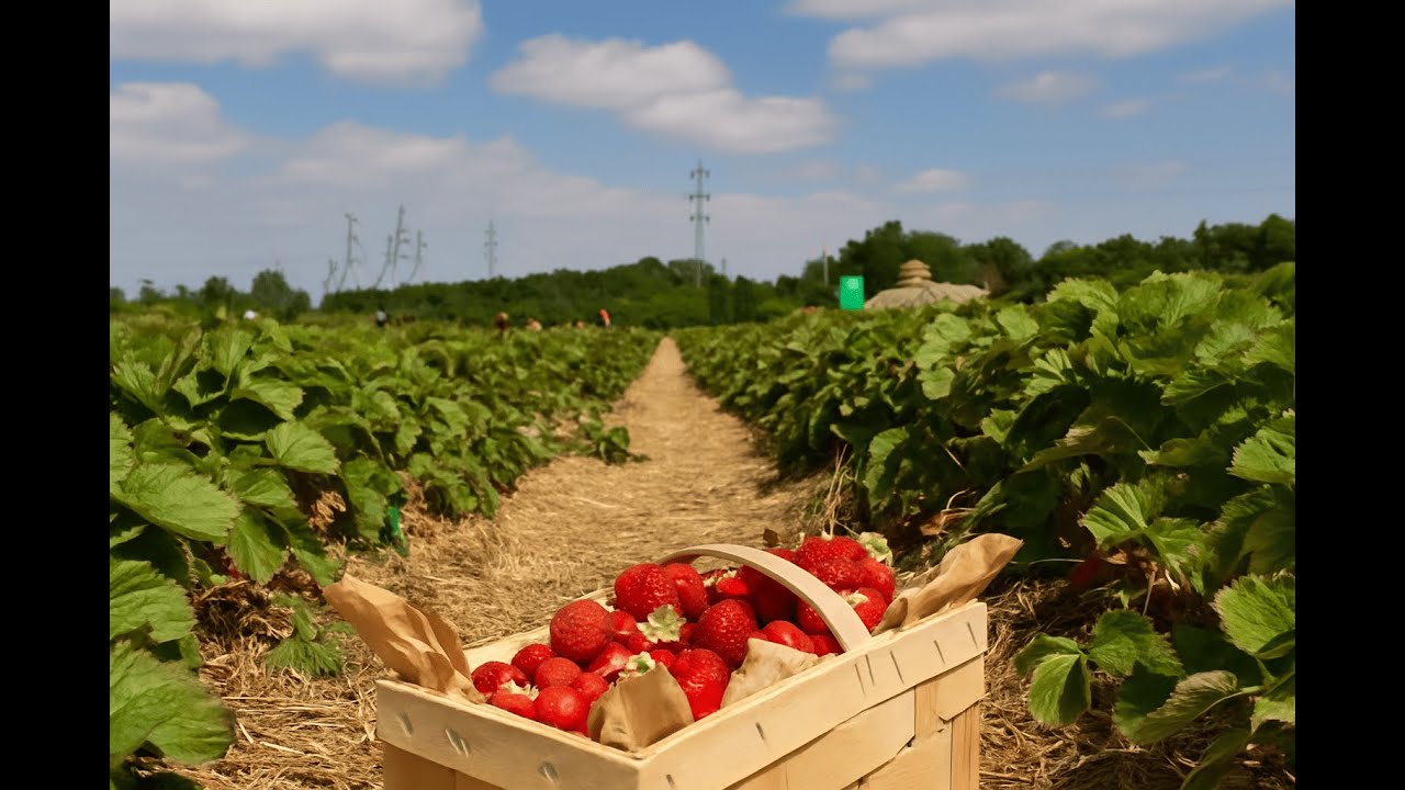 Сбор клубники и обед на ферме Vraňany | Наш июньский ритуал 🍓
