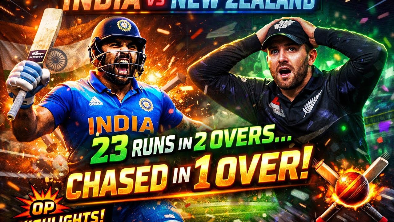 NZ scored 23 runs in 2 overs 🔥India chased it in just 1 over 😱💙Pure dominance, perfect timing