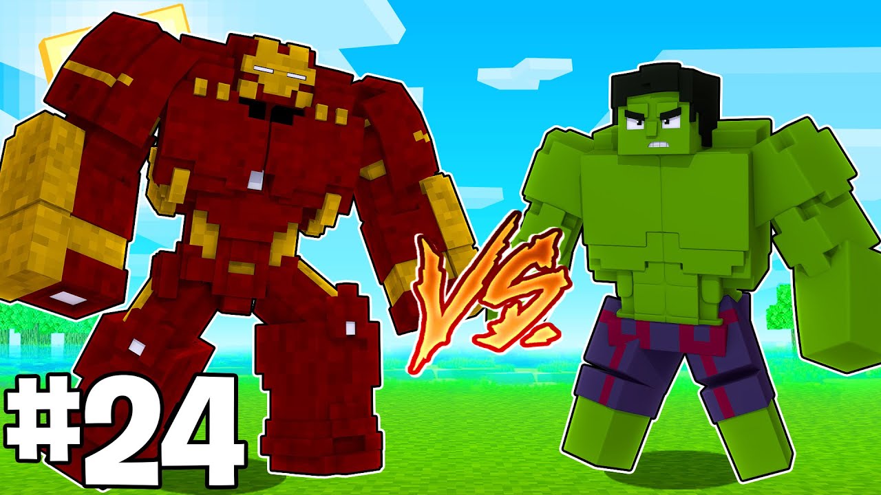 Minecraft: HULKBUSTER vs HULK *qual é o mais forte?* - HERÓIS Ep.24 ‹‹ P3DRU ››