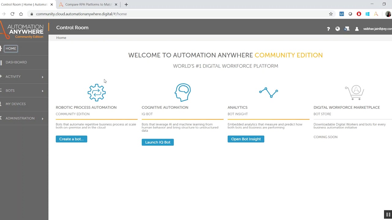 01 Automation Anywhere Community Edition Setup
