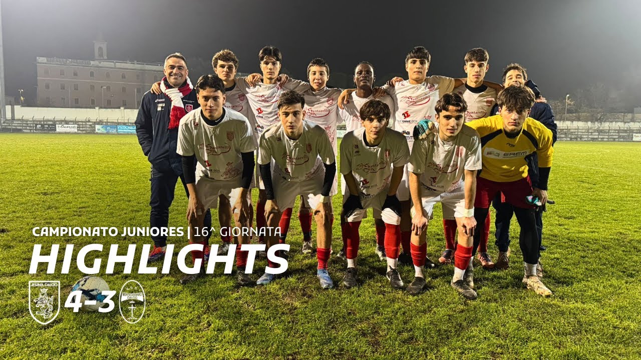 Juniores | Jesina - Montecassiano 4-3 | Highlights | 16^ giornata #juniores #sintesi