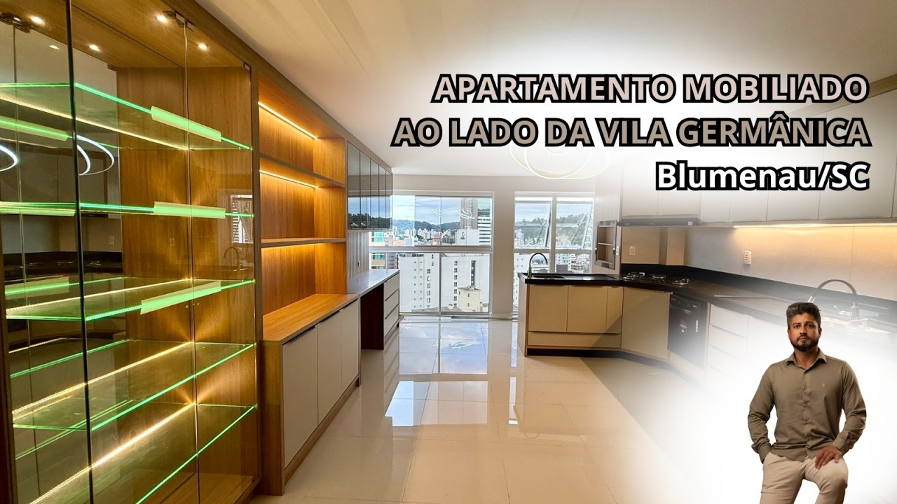 Apartamento mobiliado próximo da Vila Germânica em Blumenau | Cipriani Tower | 2 Suítes | Piscina