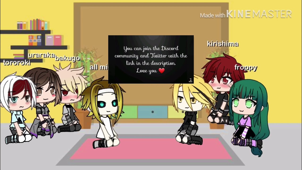 Bnha reaction to villain deku +all might