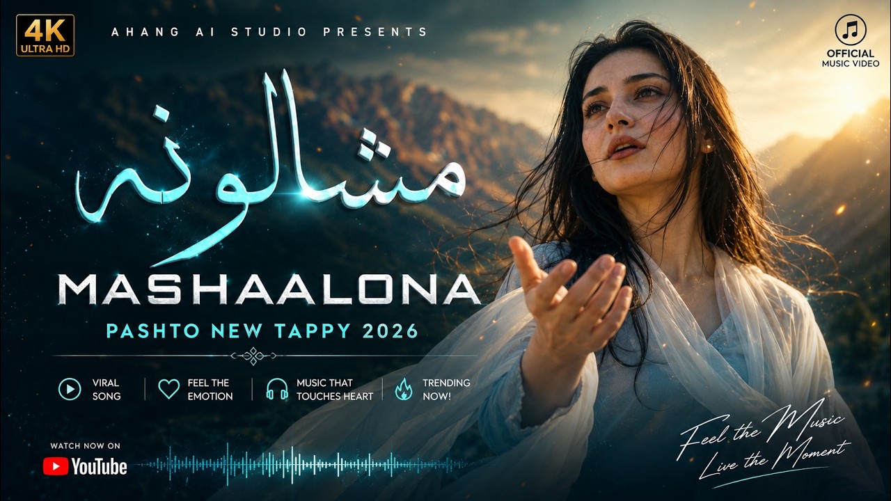 Mashaalona | New Pashto Tappy 2026 | AI Music Video - Ahang AI Studio د زنګېدلو سترګو ياره
