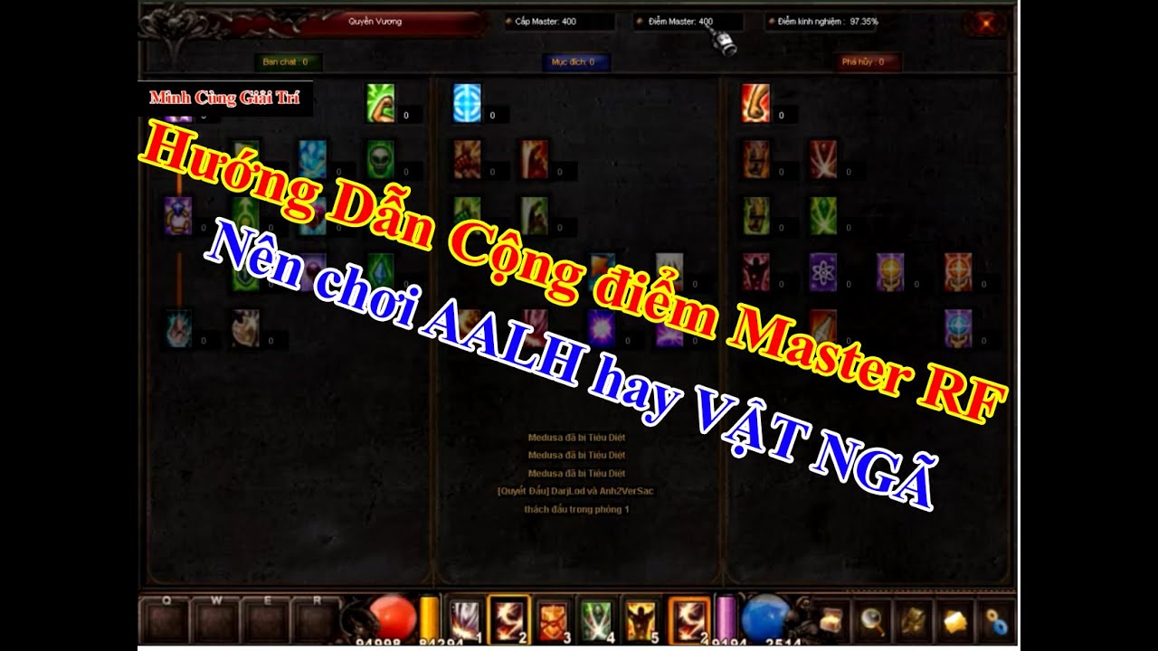 Hướng Dẫn Cộng Master Class RF Game Mu Online || M&igrave;nh C&ugrave;ng Giải Tr&iacute;