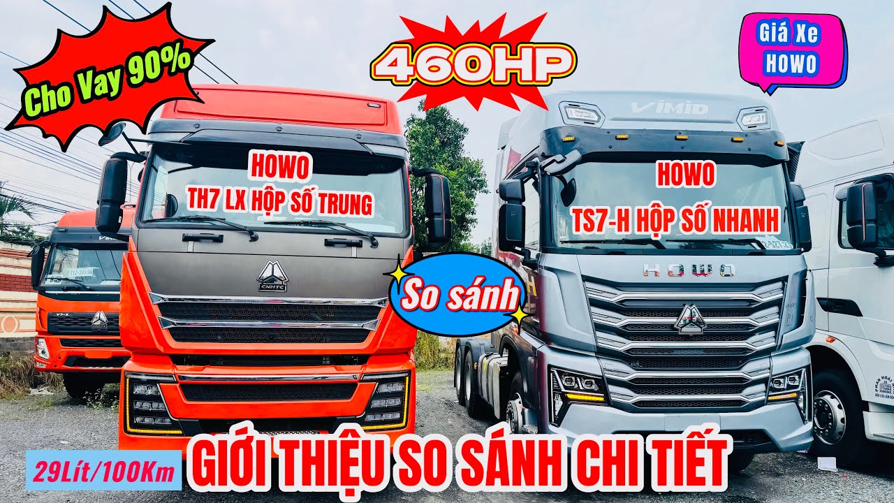 GIÁ XE ĐẦU KÉO HOWO TS7-H 460HP NEW,SO SÁNH  NÊN CHỌN XE ĐẦU KÉO HOWO HỘP SỐ NHANH HAY HỘP SỐ THƯỜNG