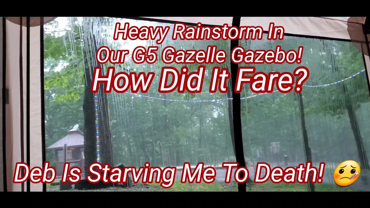 Our New Gazelle G5 Portable Gazebo/How Is It In Heavy Rain?/ How We Set Ours Up
