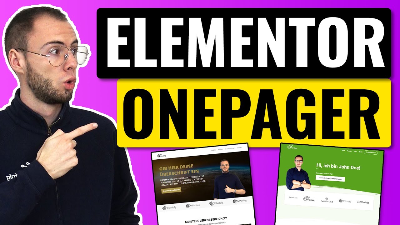 WordPress OnePager erstellen mit Elementor (2026): Einfachstes Schritt für Schritt Tutorial |Deutsch