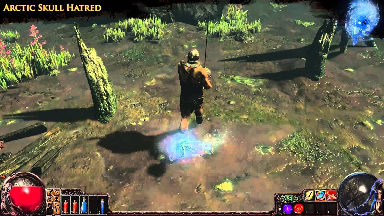 Path of Exile - Arctic Skull Hatred Aura Effect