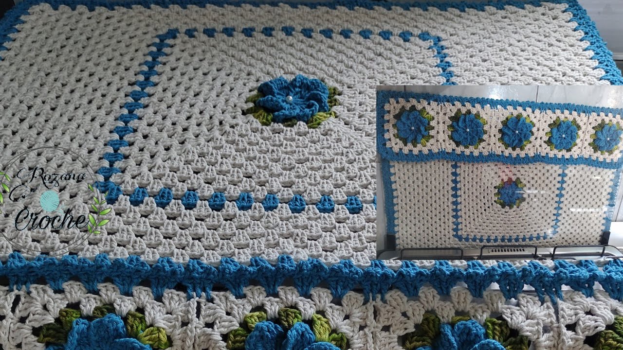 #vlg tampo pro fogão de 5 boca de crochê 🧶 @azul