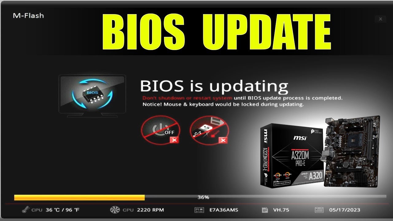 MSI A320M PRO-E BIOS UPDATE