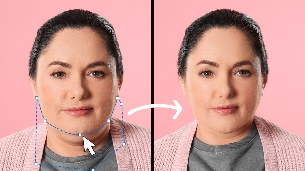 This is the BEST way to REMOVE A DOUBLE CHIN In Photoshop