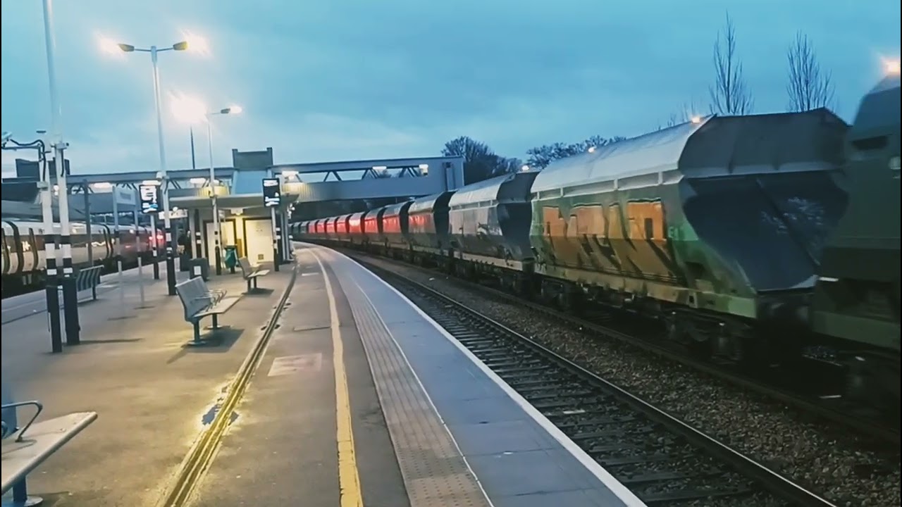 66620 departing Peterborough on the goods line bound for Crewe Basford Hall Yard