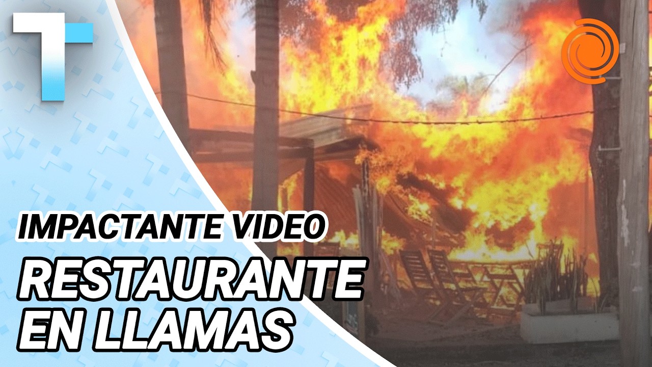 Un voraz incendio arrasó un restaurante en la Recta Martinolli