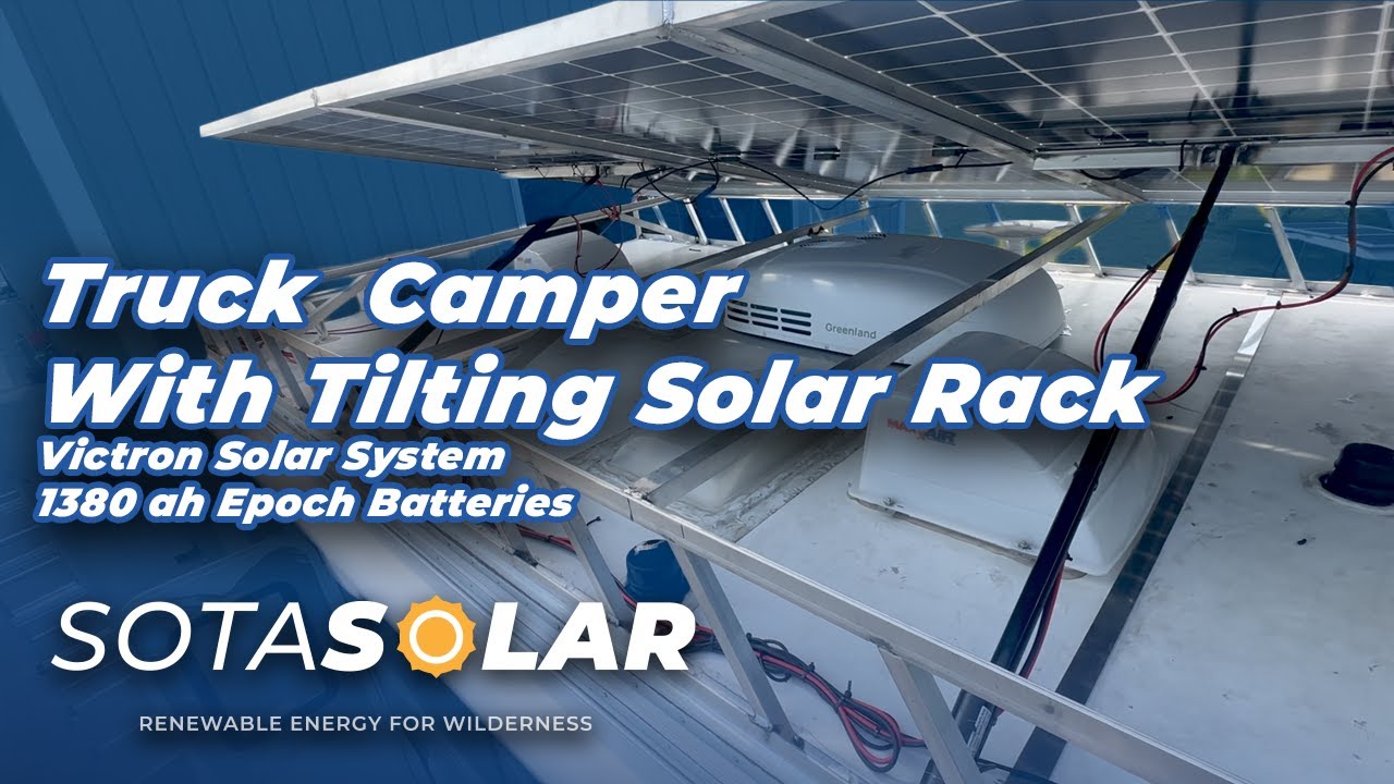 Lance Truck Camper: 2kW Tilting Solar + Victron Power System Build 1380ah Battery 