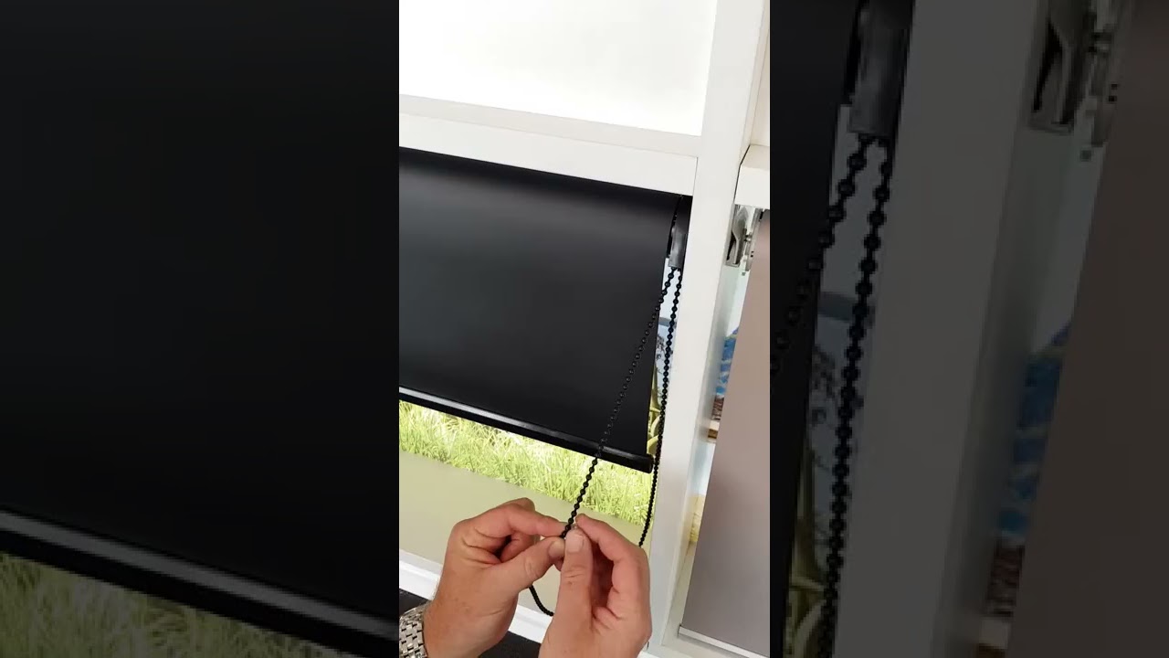 how to install chain stoppers on a roller blind