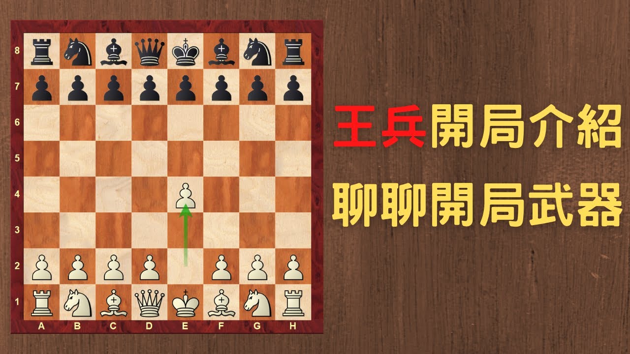 【Rey的西洋棋】-開局武器介紹 聊聊王兵開局