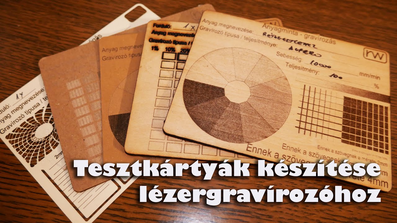Tesztkártyák készítése lézergravírozóhoz | Lézergravírozás ◆ Az alapok