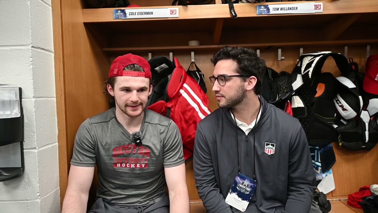 USHL Alumni: Cole Eiserman BU Hockey Frozen Four Interview