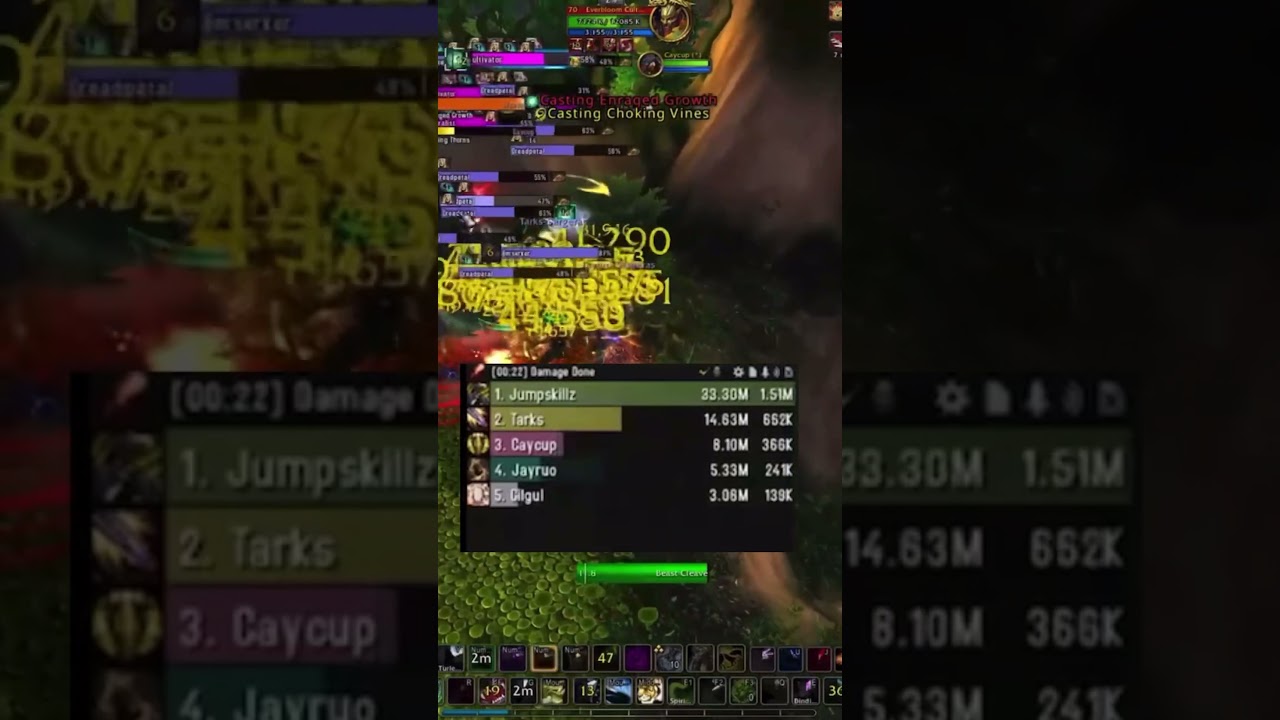 Mythic Everbloom 26+ BM Hunter 2.49 Million DPS Burst! 10.2.5  #worldofwarcraft #dragonflight
