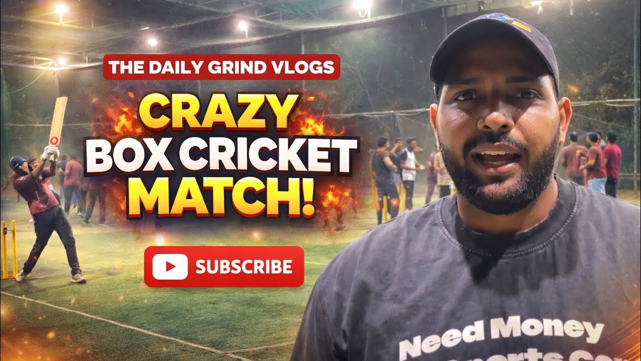 BOX CRICKET 🏏 Night Match Vlog | Intense Moments & Fun | THE DAILY GRIND VLOGS