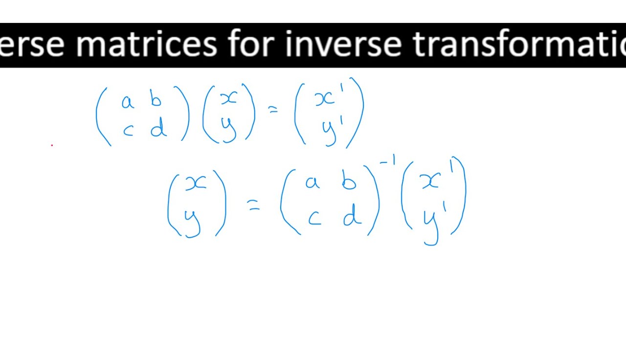 Linear Transformations 6 - Inverse Transformations