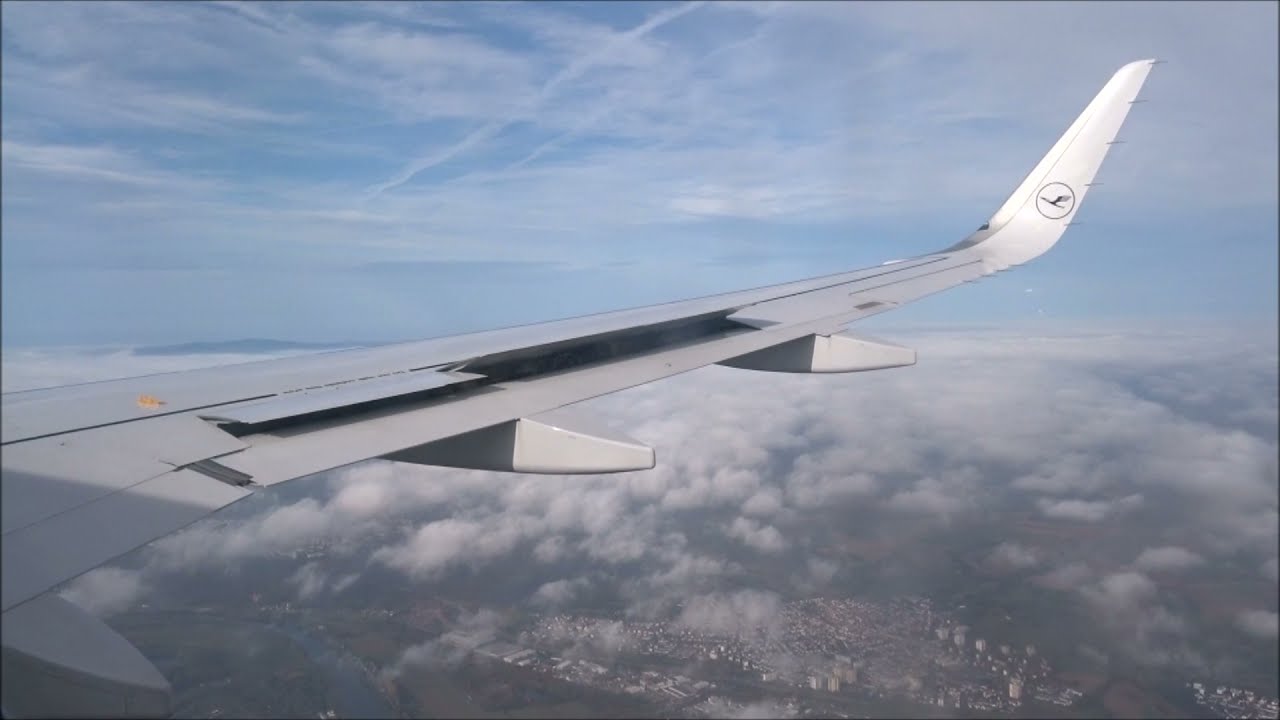 Lufthansa Airbus A320neo (D-AIJC) Full Approach and Landing in Frankfurt-am-Main