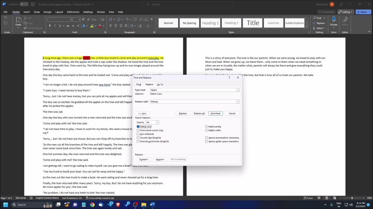 using MS Word With Screen Readers (Part 7) | How To Use Find And Replace With NVDA | Beginner Guide