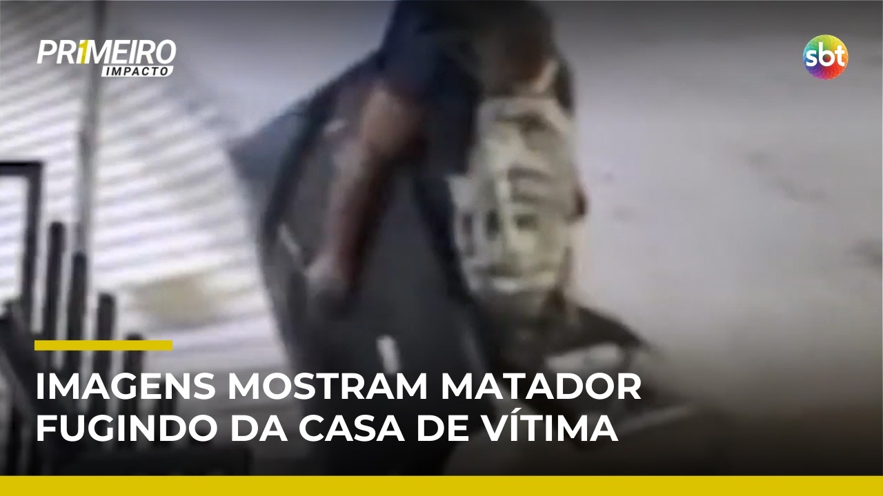 Câmeras flagram assassino fugindo com TVs após matar produtor a facada em BH | #PrimeiroImpacto