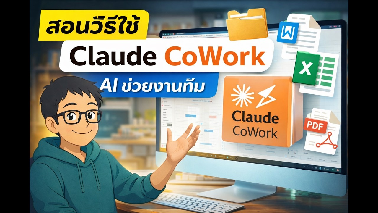 สอนใช้ Claude CoWork ตั้งแต่เริ่มต้น | AI ช่วยงานทีมให้เร็วขึ้น 10 เท่า