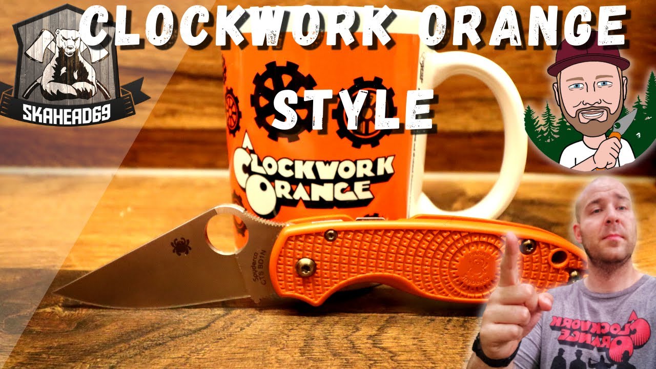 Ein ganz besonderes Spyderco - Das Para 3 Lightweight vom SpyderBRO Clockwork Orange Style