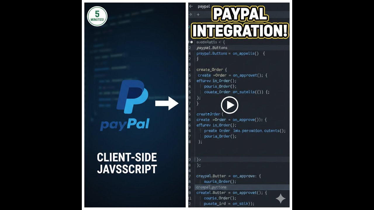 How to Integrate PayPal Payment Gateway using JavaScript SDK - PayPal Client-Side Integration Guide