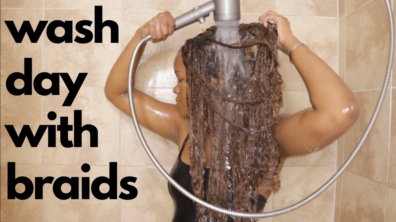 How I Wash My Hair While Wearing Crochet Braids | Protective Style | 4C Wash Day