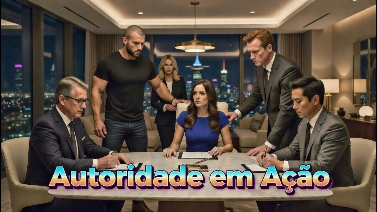 Pai veterano aposentado interrompe discussão acalorada em sala de reuniões.