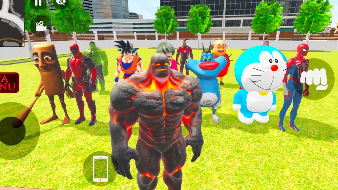 🥰lava Dorimon 🤪 Spiderman & Scary Teacher Granny Oggy Motu Patlu Thar🥰Modified Police Car Game🐠 13