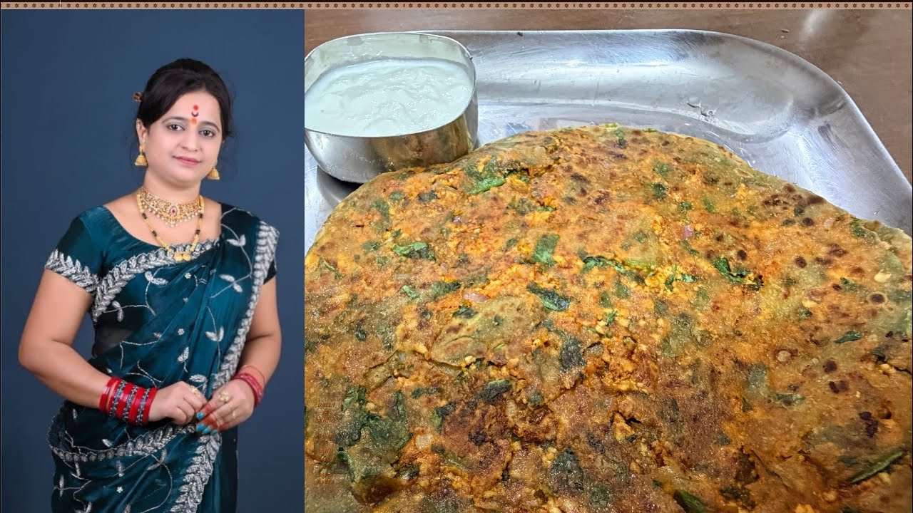 palak Paneer Paratha# recipe😋😍
