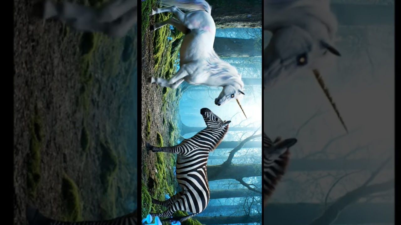 Zebra vs Unicorn 🦄 #wildlife #wildlifeentertainment #animals #animalplanet #brutal