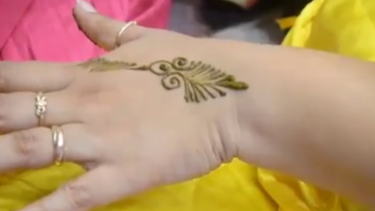 Easy Leaf Mehndi Design For Front Hand | Simple Henna Leaves Designs