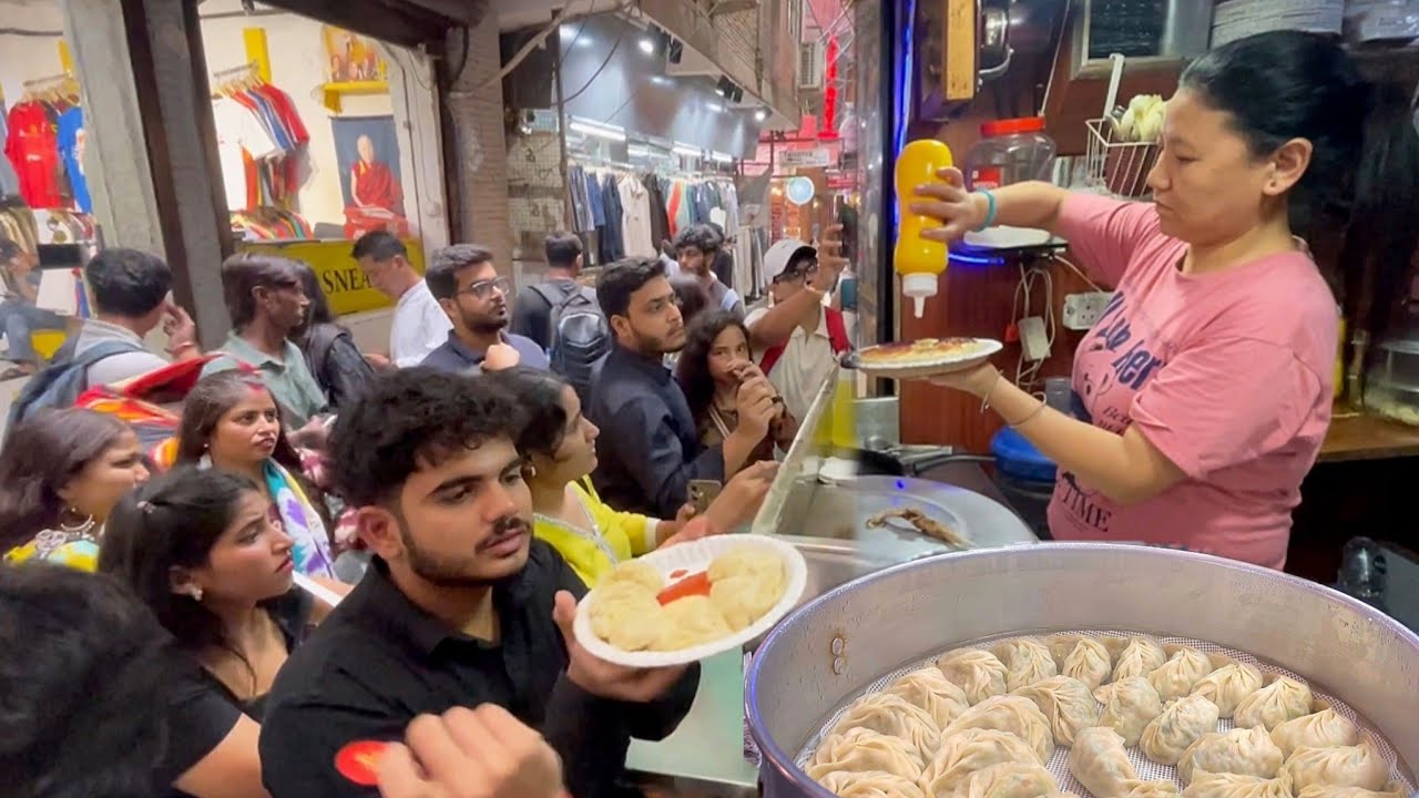 Big crowd crazy for Tibet momos daily | Indian viral street food | Food Vlog 